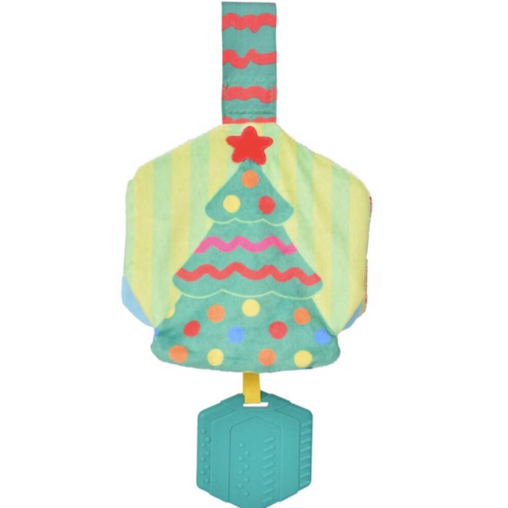 Sunny Days Christmas Tree Crinkle Book Plush Activity & Teether Baby Toy NEW